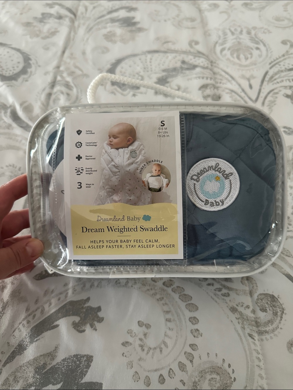 Dreamland Baby Dream Weighted Swaddle - Blue